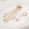 Charm Fashion Gold Color Stars Zircon Clip Earrings Ear Cuff Creative Simple Personality Metal Clips for Women Trendy Girls Jewelry240408