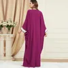 Ubranie etniczne kobiety ubieraj się Arabia Saudyjska Dubai Abaya Casual Bat Sleeve Muzułmańska szata Elegancja femme islamski plus wielkości