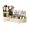 Pudełka do przechowywania kosmetyczne pudełko obrotowe pojemnik na pulpit biotelarski Duża pojemność makijażu szczotki szminki proszek proszkowy organizator