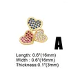 Colares pendentes Ocesrio Multicolor Crystal Heart para Copper Gold Patiled Shell Virgin Mary Jewelry Component PDTB484