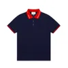 Classic Polo Shirts Men T -shirt Dameshoens Casual Letter Grafisch T -shirt Business Losse korte mouwontwerpster Shirt Two Color