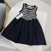 girls dress girl clothes girl's skirt baby clothes Lapel sleeveless pure cotton summer dresses luxury brand Comfortable breathable without pilling with tags letter