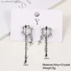 Charm Simple Cats Eye Love Earrings Silver Color onregelmatige ster Tassel oorbellen voor vrouwen Fashion Jewelry Party Accessories240408