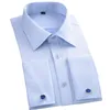 Cuffia francese camicia da business da uomo a maniche lunghe maschi maschile di lussuosa camicie da sposa con gemelli con gemelli 240326 240326