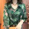 Blouses pour femmes Vêtements Vintage Blouse imprimé Folk Folk décontracté à demi-manche