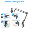 마이크 Neewer NW700 Professional Condenser Microphone Scissor Arm Stand+XLR 케이블+장착 클램프 팝 필터 48V Phantom 전원 공급 장치