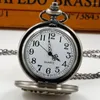 Pocket Watches Moda Silver Retro nostálgico Quartz Assista a colar de pendente de aço inoxidável masculino feminino