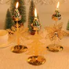 Bandlers Solder Christmas Flakes Snow Tree Metal Candlestick Wedding Deploin Festival Festival Party Decoration