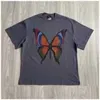 T-shirts masculins 24FW Best Quality Needles Butterfly Print broderie T-shirt Fashion Top Top Multi-Colour Tee Tee Men Femmes J240402