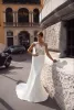 Julie Vino Mermaid Wedding Dresses with Wrap One Shoulder Lace Appliques Bridal Gowns 2020 Sweep Train Wedding Dress