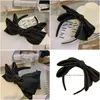 Hair Tools New Simple Headband Small Design Large Bow Solid Color Band Womens Advanced Clip Drop Delivery Products Accessories Dhqwx