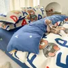 Постилочные наборы мультфильм медведь плюшевый набор кровать милый одеял на шлице