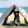 Tält och skyddsrum 3-4 personer öppnar snabbt tältet fällbart solskydd utomhus camping vind och solskydd strand helautomatiskt tält l48