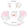 4pcs Set von sexuellen Unterwäsche -Accessoires BDSM Flirting Cosplay Erwachsener Party Spaß sexy Plüschkatze Set 240401