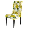 Copertina di sedia Copertura per ufficio fiore giallo spandex stampting elastico casa el pranzo da sposa