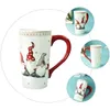 Tazze tazze tazze caffè tazze di ceramica natalizia in porcellana santa waterteawithgnome bevande bevande cioccolato neve per bambini espresso