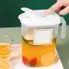 Water Bottles Transparent Fridge Jug Plastic With Filter Lid Sealing Kettle 1.5L 2L Handle Heat Resistant Home