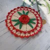 Table Mats Cotton Place Mat Crochet El Coffee Placemat Glass Pad Christmas Wedding Drink Cup Mug Tea Dining Doily Kitchen