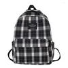 Backpack Fashion Plaid Leisure Women Canvas Bags RETRO CHEADE GIORNI GIORNAGI GIORNI VIAGGIO HARAJUKU BAG FEMME