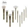 SYLYNE 10st Makeup Brush Set High Quality Professional Makeup Borstes Metal Gold Handle Make Make Up Borsts Kit Tools 5978221