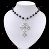 Hangende kettingen Goth accessoires Rock kralen Cross Choker Punk Aesthetische hanger kettingen voor vrouwen grunge sieraden Egirl cool kettingen24040qiz9