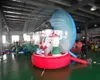 Bonne qualité 4m dia belle globe de neige en PVC gonflable avec bonhomme de neige Santa Claus pour publicité Booth Booth Clear Christmas Decoration Yard