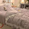 Set di biancheria da letto 2024 Foglio da letto per il cuore per ragazze set a quattro pezzi Set Nordic Princess Style Quilt Cover Punter 4pcs