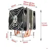 Fans Koelingen Computer Arsylid CPU Cooler 6 Heat Pipes Dual-Fan 9cm 4Pin PWM Fanondersteuning Intel LGA115X 1366 2011 TDP 130W stille X79 X OTPFI