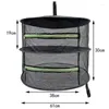 Laundry Bags 2-Layers Drying Rack Food Dryer Mesh Net Hanging Collapsible