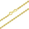 Pulseiras de jóias finas Bracelets 911 polegadas 2328 cm Genuíno 18K Tornozinhos de ouro amarelo brilho Rolo Rolo 2mm Largura carimbada AU750 240408