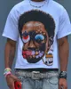 American Gothic Tending Big Head Print Tshirt Mens Y2K Street Hiphop Harajuku Fashion Fashion Shortleved Top 240329