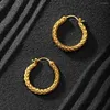 Boucles d'oreilles enveloppe étalon de couleur or jaune pour femmes peinture à l'huile française blé rond oreille brrinco