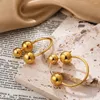 Orecchini a cerchio 2024 Classici Classici Oro Color Ball Apertura C forma Oversize Glossy Hammy Huggie Ear Hoops Gioielli leggeri