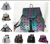 Women Backpack Issey Diamond Lattice BaoBao Bag Style Sequins Mirror Laser Women Bag Geometric Joint Rucksack School bag9880876