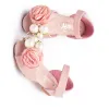 Sneaker sandali per perline di fiori per ragazze vera pelle per bambini in pelle scarpe estate in pelle principessa abbigliamento da festa per la spiaggia sandalie
