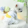 Köpek Giyim Loungewear Nefes Alabaç Pet Traction Ring Muz Siyah Polka Dotlar Pijama Küçük Orta Köpekler İçin Tulumlar