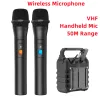 Микрофоны 1/2pcs Беспроводной микрофон 2 каналы VHF Профессиональный портативный микрофон для вечеринок в караоке свадебные вечеринки