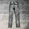 Jeans Casual skinny jeans Mens Designers Jean Black DENIM Pants quilt Ripped Straight knee Pants Angry Ram Hip hop Street Pant