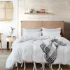 Sängkläder sätter Offworld Luxury Bed Set Quilt Cover Pure Color Simple King-Dise Disvet Home Textiles Without Sheet