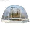 Tält och skyddsrum Transparent PVC Sun Room Starry Bubble House Automatic 6Sided Outdoor Camping Celebrity Courtyard Yurt Waterproof Ball Homestay L48