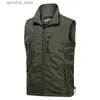 Outdoor Jackets Hoodies Sleeveless Vest Men Summer Breathable Waistcoat Vest Jacket Mens Outdoor Fishing Hiking Photography Vest Travel Clothing Man L48