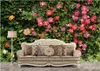 Tapety 3D Pokój Tapeta Niestandardowe pociekane Kwiaty Muralowe Kwiaty Rose Rose Decoration Dekoracja do ścian 3 D