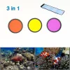 Accessories 3 in 1 37 52 58 67mm Diving Filter Red Yellow Purple Full Color Dive Filters for Sony Nikon Canon Camera Lens Top