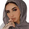 Schals 180 75 cm Luxus Diamant Stirnband Headscarf Hijab Muslim Chiffon Frauen Hijabs Islamic Long Veil Schalschal