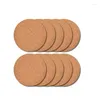 Table Mats Natural Round Wooden Slip Slice Cup Mat 6/10/20PC Tea Coffee Decor Durable Pad Mug Drink Holder For DIY Tableware Coaste