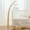 Baby Rattle Toy Toy Wooden Shape Bed Bell Suport móvel na caixa de música Born Hanging Holder Toys 240408