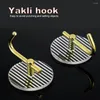 Hooks Light Luxury Crochet Pas de coup de poing Strong Adhesive Portable Salle de bain Vêtements de cuisine Clé Clé des accessoires de maison durable