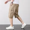 Shorts maschile 2024 Summer Mash Cargo MILITÀ Pantaloni ginocchini con cerniera Jogger Cotton Jogger Elastic Waist Sports Wear Abside
