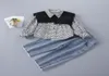 2021 Nowe wiosenne dzieci dziewczyny 2PCS Zestawy Polka Dot Long Shirty Denim Spodnie Dzieci Dżinsy Casual Style Ubrania E20355640611