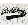 Jersey de beisebol masculino Bad Boy 10 Biggie Sewing Bordado ao ar livre Cultura de rua do hip hop Rua Black Stripe amarelo novo